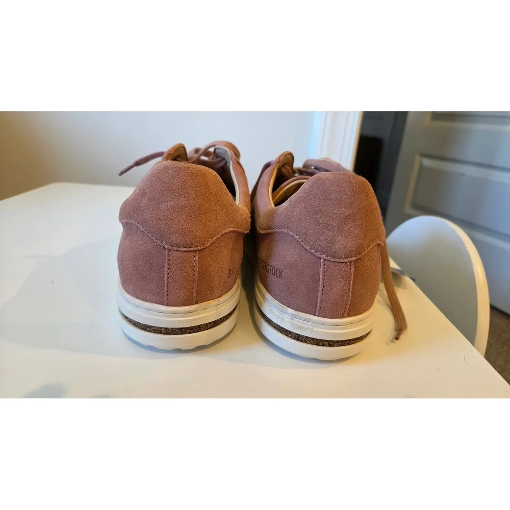 Birkenstock Bend Low Suede Sneakers Rose Pink Lace Up Shoes Womens 11 EU 42